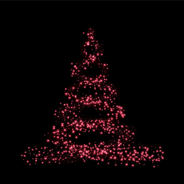 圣诞树快乐新年背景图片下载