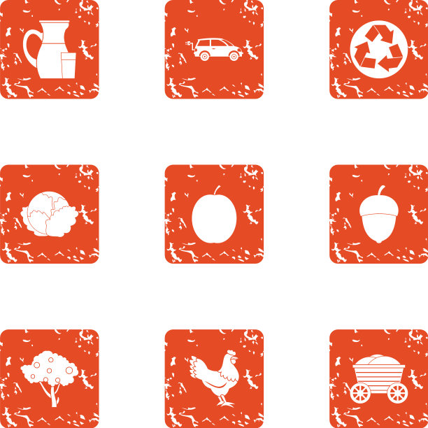 牛奶图标设置垃圾摇滚风格图片下载