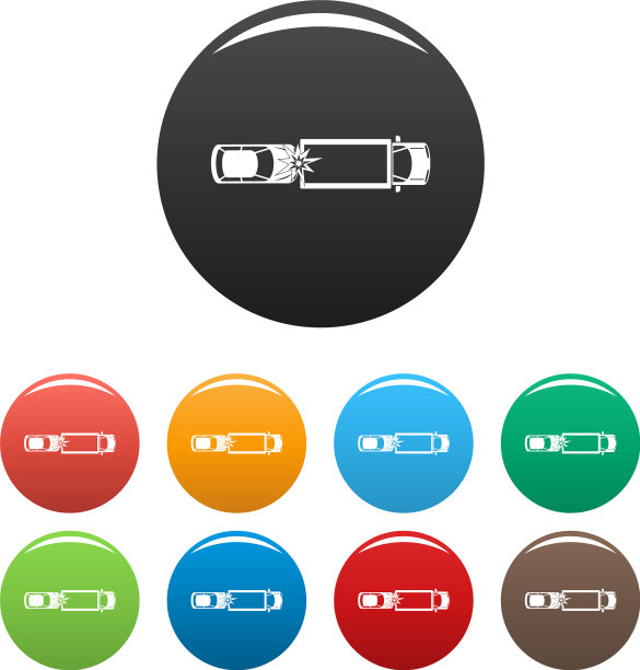 汽车伤害图标设置颜色图片下载