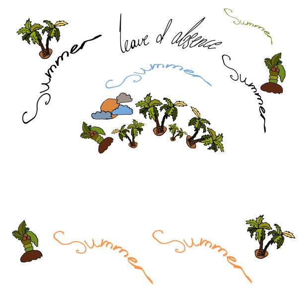 暑假旅行的笔迹是写出来的图片下载