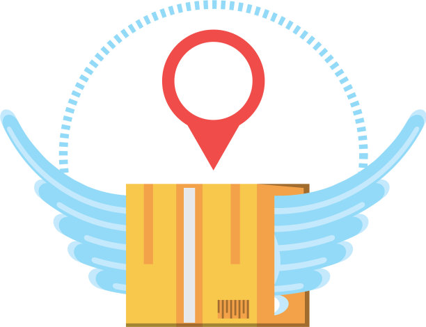 带翼和销钉位置的纸箱图片下载