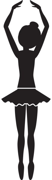 剪影与舞者第五位置脚尖图片下载