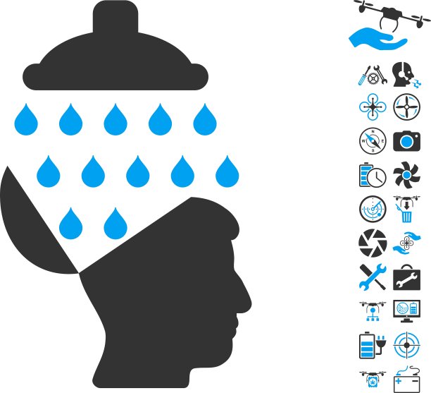 使用无人机工具打开淋浴图标图片下载