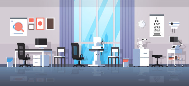 现代眼科医生办公室室内设计图片下载
