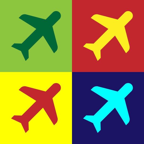 彩色平面图标隔离在彩色背景上图片下载