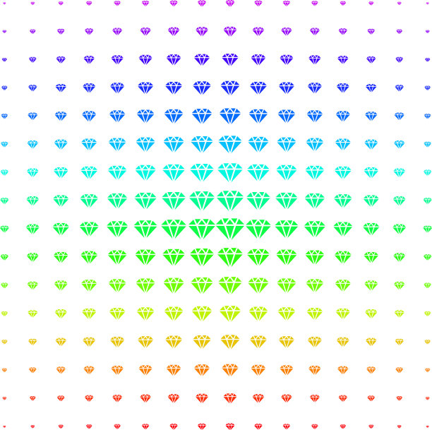 钻石图标半色调光谱模式图片下载