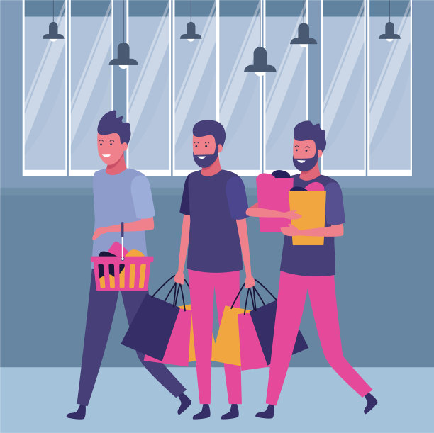 休闲的人们卡通图片下载