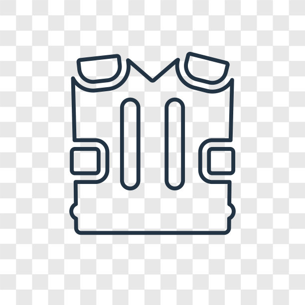 黑色t恤布概念线性图标孤立图片下载