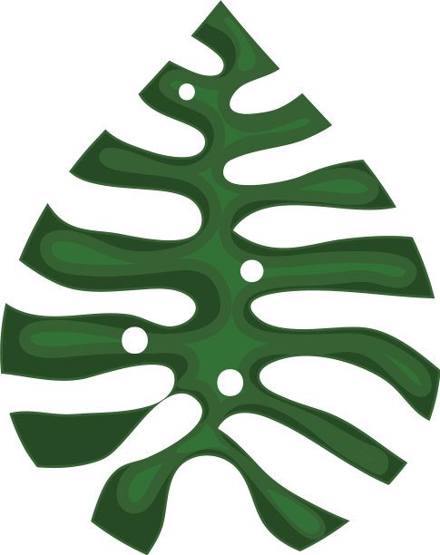 热带叶子装饰图标图片下载