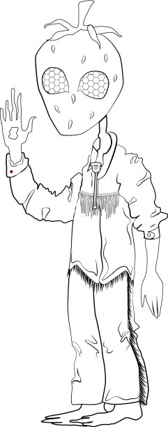 一个长着草莓头的奇怪男人图片下载