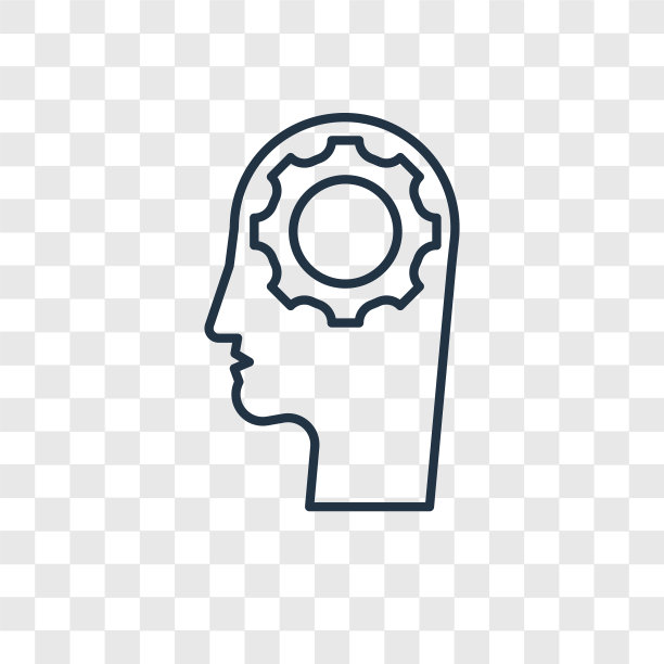 人工智能概念线性图标图片下载