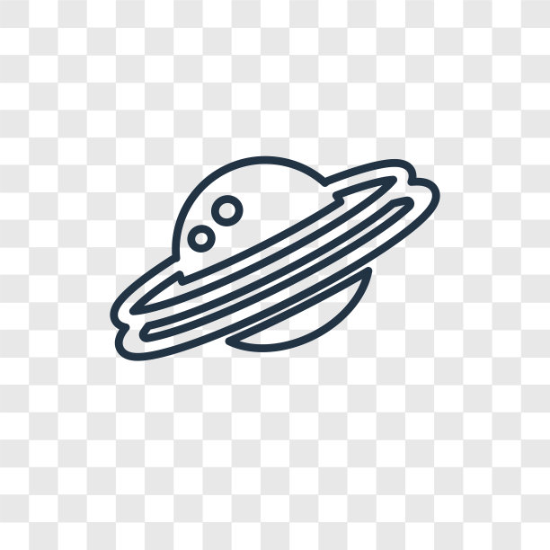 土星概念线性图标图片下载