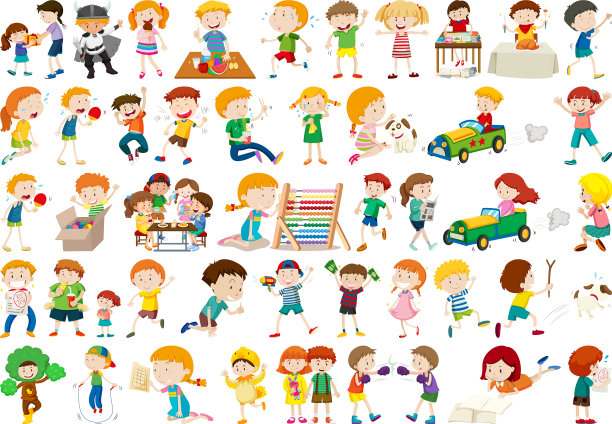 一大群孩子图片下载