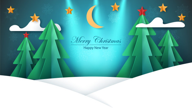 卡通纸新年圣诞快乐图片下载