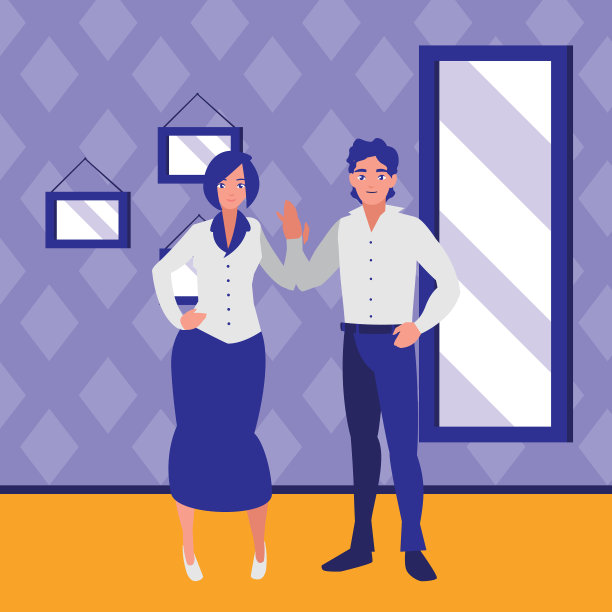 年轻夫妇化身角色图片下载