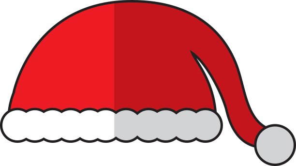 圣诞装饰帽孤立图标图片下载