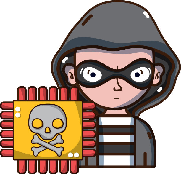 网络安全威胁的卡通图片下载