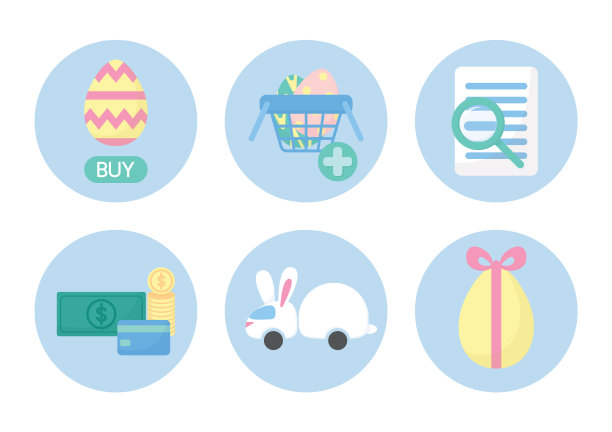 网上购物复活节采购流程概念图片下载
