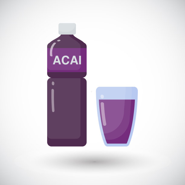 巴西莓果汁平面图标图片下载