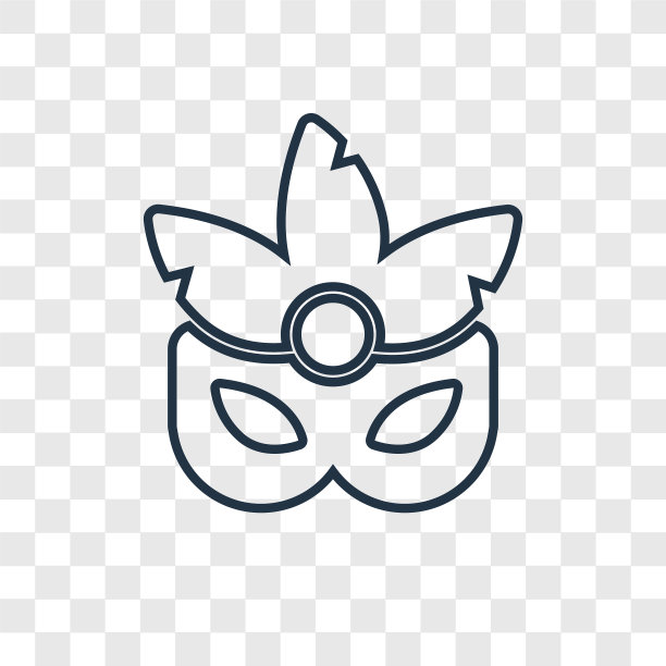 眼罩概念线性图标隔离上图片下载
