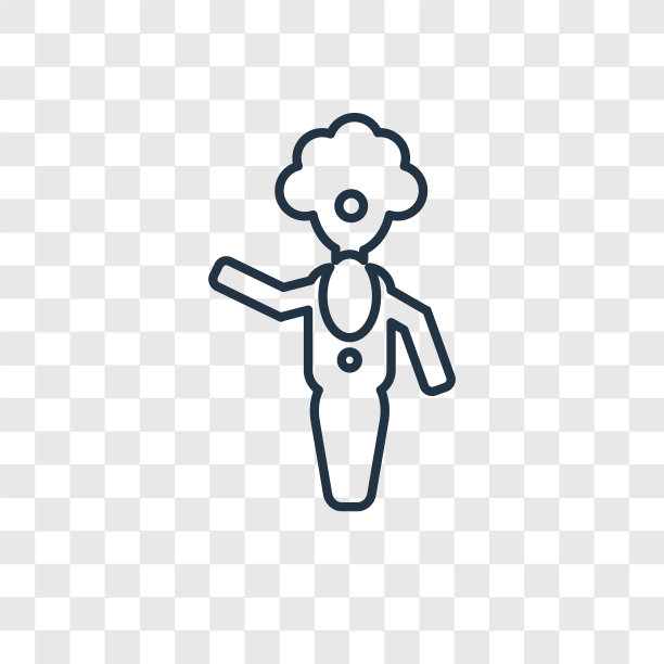 小丑人概念线性图标孤立图片下载