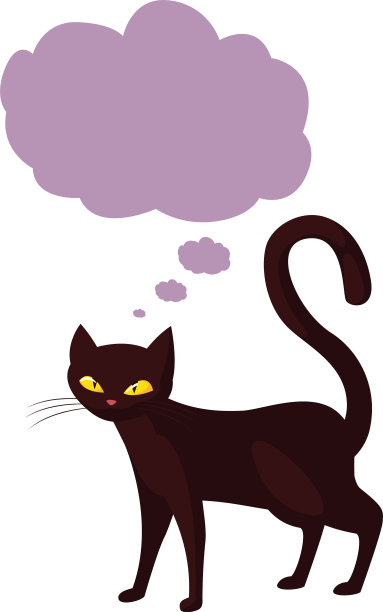 黑猫万圣节快乐庆祝设计图片下载