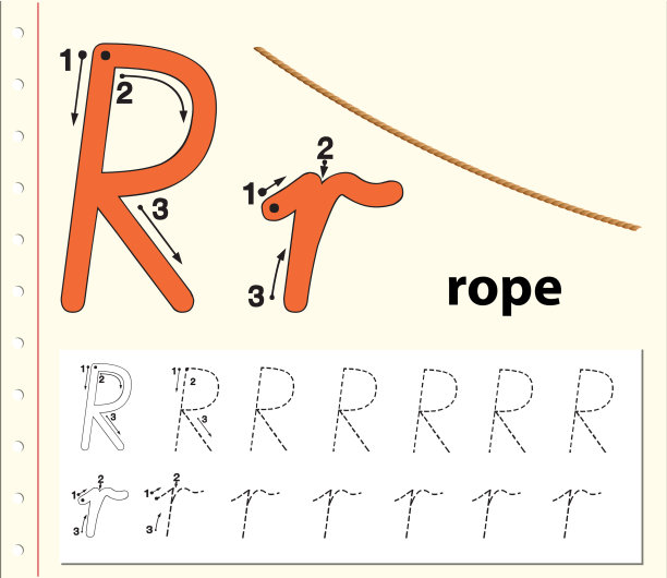 字母追踪字母表工作表图片下载
