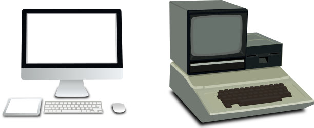 新旧worstation电脑平面图标图片下载