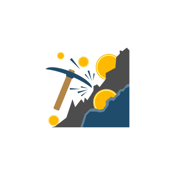 采矿概念平面图标图片下载