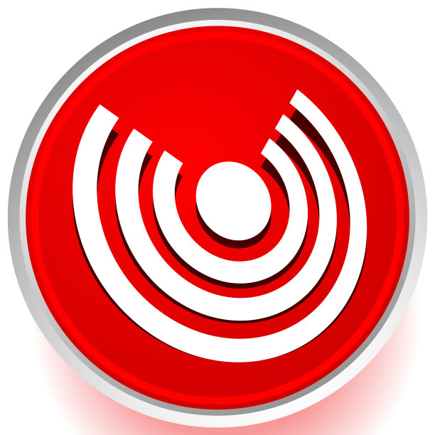 用同心圆发射射线的图标图片下载