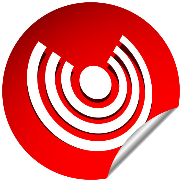 用同心圆发射射线的图标图片下载