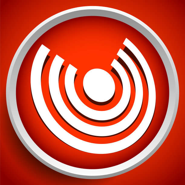 用同心圆发射射线的图标图片下载