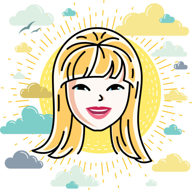 美丽的女人面对人的头性格图片下载