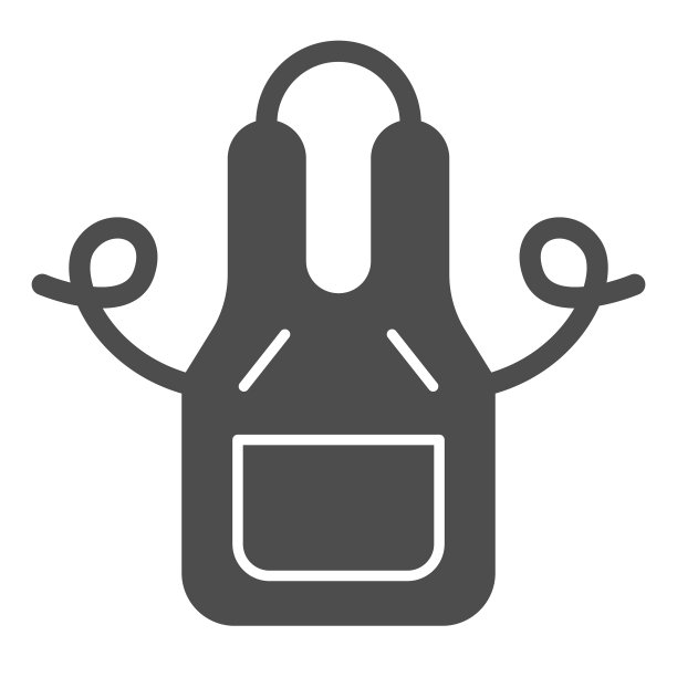 厨房围裙固体图标穿图片下载