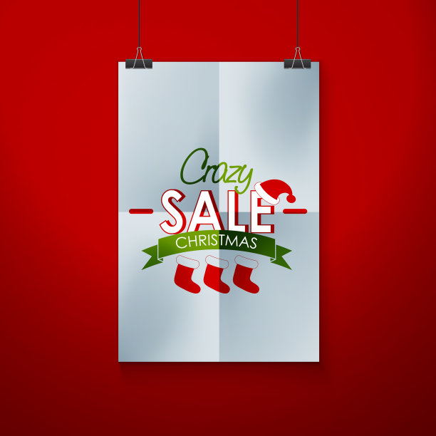 挂着圣诞标签的相框图片下载