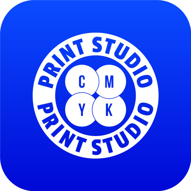 新印刷工作室图标蓝色图片下载