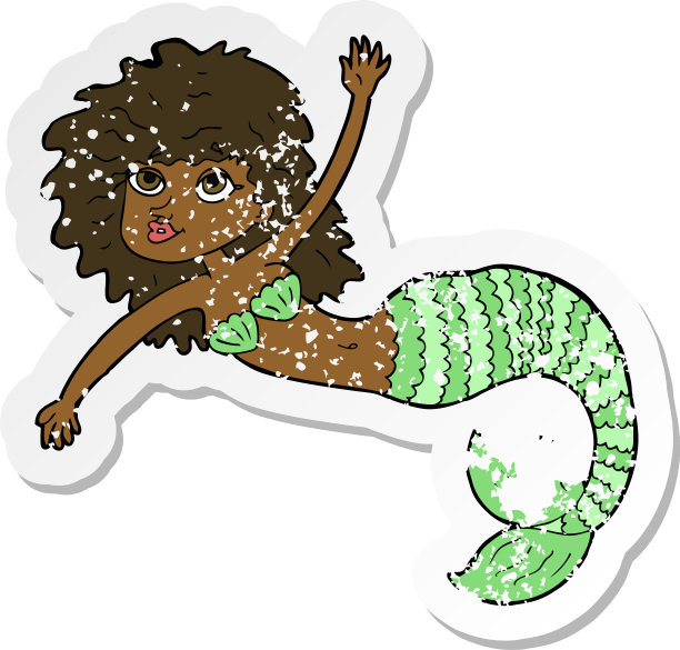 复古心疼贴纸的一个卡通漂亮图片下载