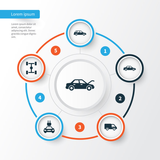 汽车图标集卡车插头图片下载