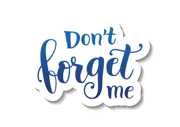 蓝字“勿忘我”图片下载