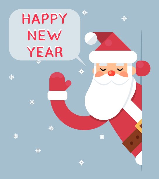 圣诞老人寻找角落卡通人物快乐图片下载