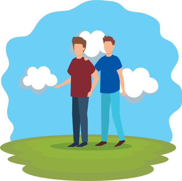 公园里的年轻男女图片下载