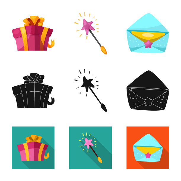 聚会和生日标志的孤立对象图片下载