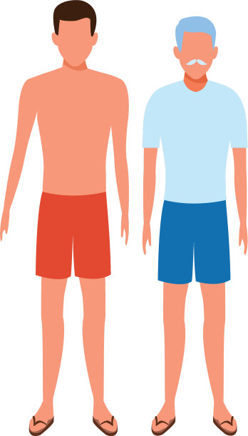 老人和年轻人的化身图片下载