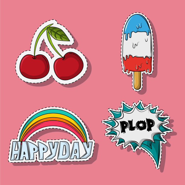 夏季漫画套装图片下载