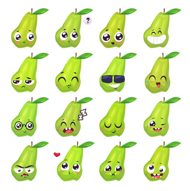 微笑的水果人物可爱图片下载