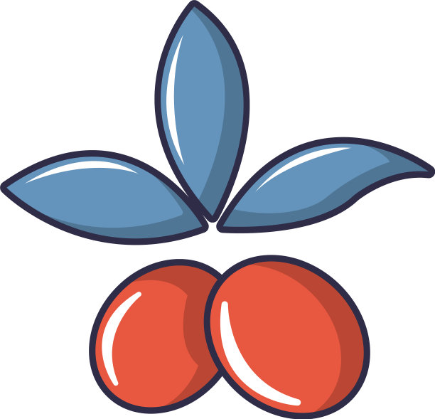 小红莓图标卡通风格图片下载