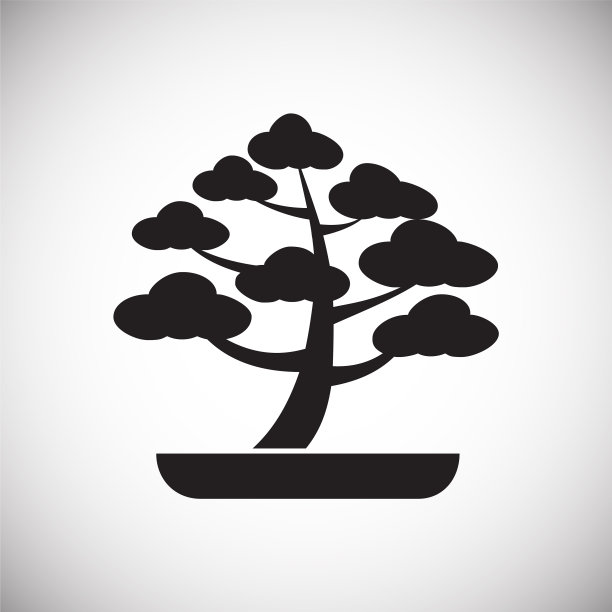 盆景图标的背景图形和web图片下载