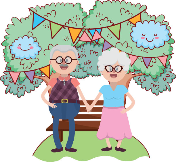 老夫妇卡通图片下载
