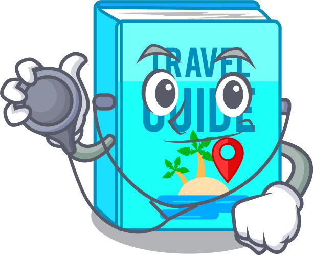 医生旅游指南书吉祥物的形状图片下载