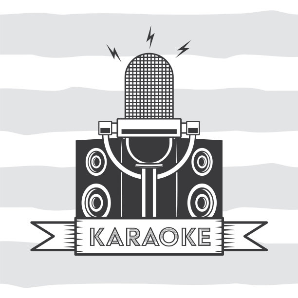 卡拉ok的复古风格图片下载
